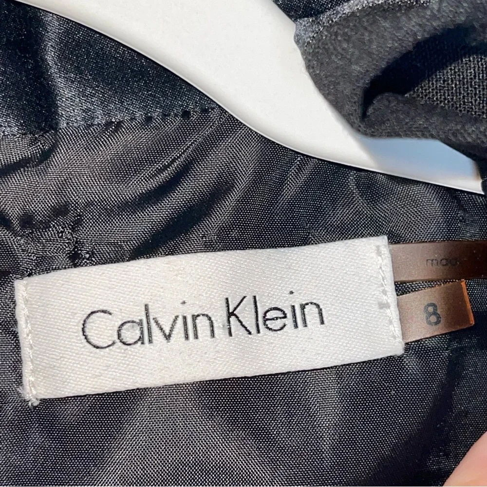 CALVIN KLEIN Black Dress sleeveless high neckline and button back - Picture 3 of 16